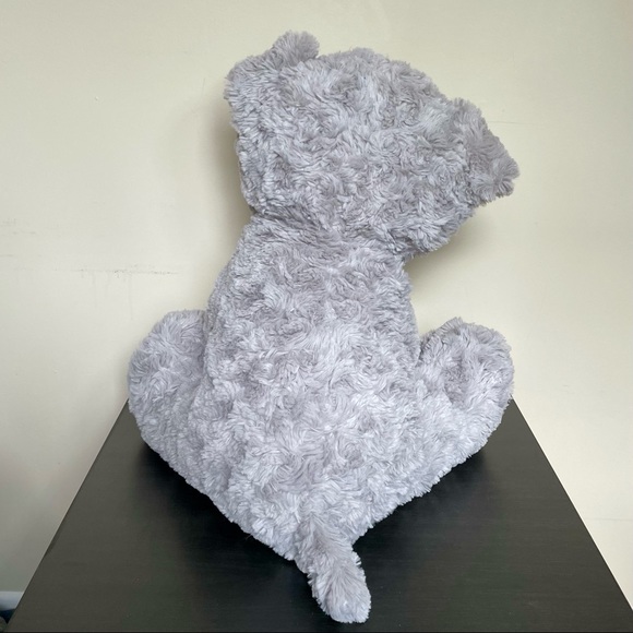 Hugfun 16” Plush Terrier Stuffed Dog Grey & White - Very Fluffy & Clean! - Picture 4 of 5